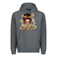 Rock believe praying caucasian messy bun Premium Hoodie - texasbilliewilder