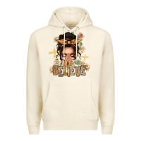 Tofu believe praying caucasian messy bun Premium Hoodie - texasbilliewilder