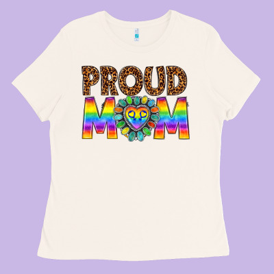Proud Mom Lgbtq Ladies Tee Designed By Texasbilliewilder