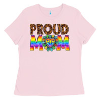 Bubblegum Pink proud mom lgbtq Ladies Tee - texasbilliewilder
