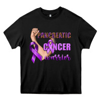 Black Pancreatic Cancer Warrior Heavy Core Tee - texasbilliewilder
