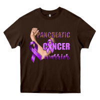 Chocolate Brown Pancreatic Cancer Warrior Heavy Core Tee - texasbilliewilder