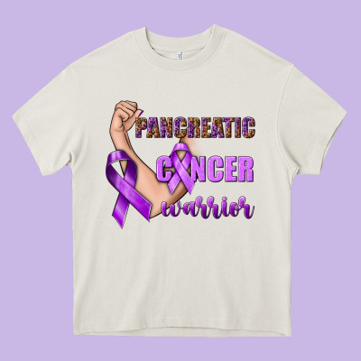 Pancreatic Cancer Warrior Heavy Core Tee Designed By Texasbilliewilder