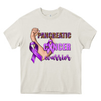 Cream Pancreatic Cancer Warrior Heavy Core Tee - texasbilliewilder