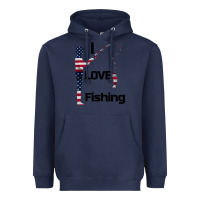 Navy I love fishing Heavyweight Hoodie - Bettercallsaul