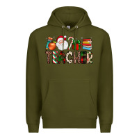 Army Green teacher christmas Premium Hoodie - JahusDesignShop