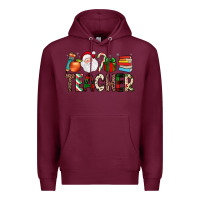 Burgundy teacher christmas Premium Hoodie - JahusDesignShop