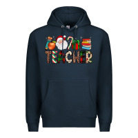 Navy teacher christmas Premium Hoodie - JahusDesignShop
