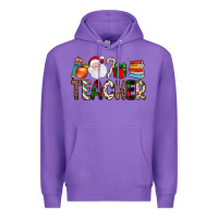 Purple teacher christmas Premium Hoodie - JahusDesignShop
