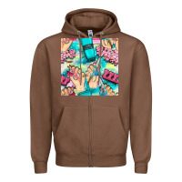 Hand Cream And Nail Tools With Serape And Glitter Seamless Pattern Bbs Zipper Hoodie | Teevron