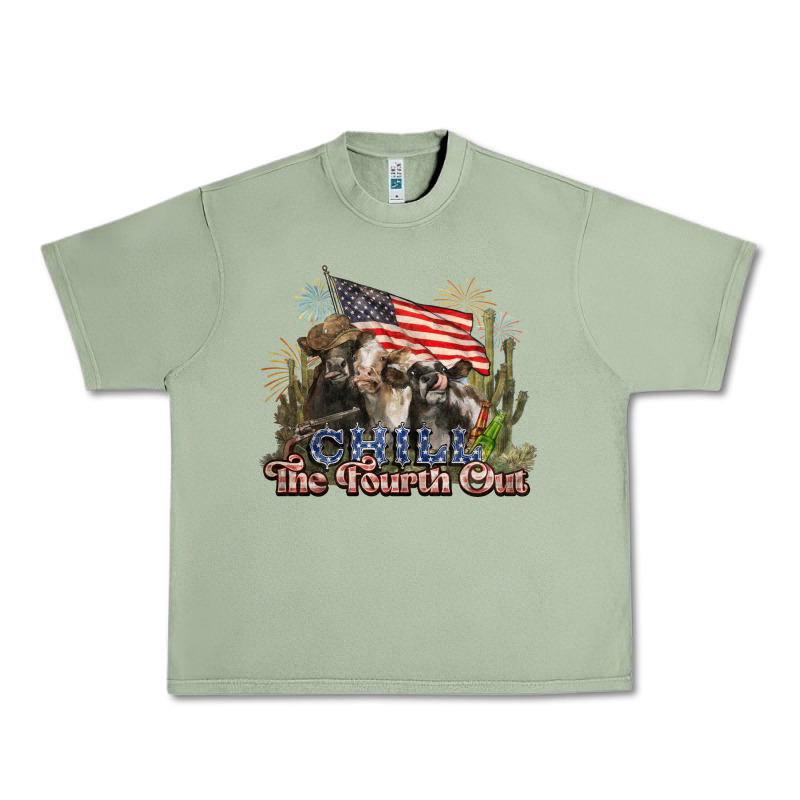 Chill The Fourth Out Cows 4th July America Urban Heavy Tee by NancyCooperArtShop | Teevron