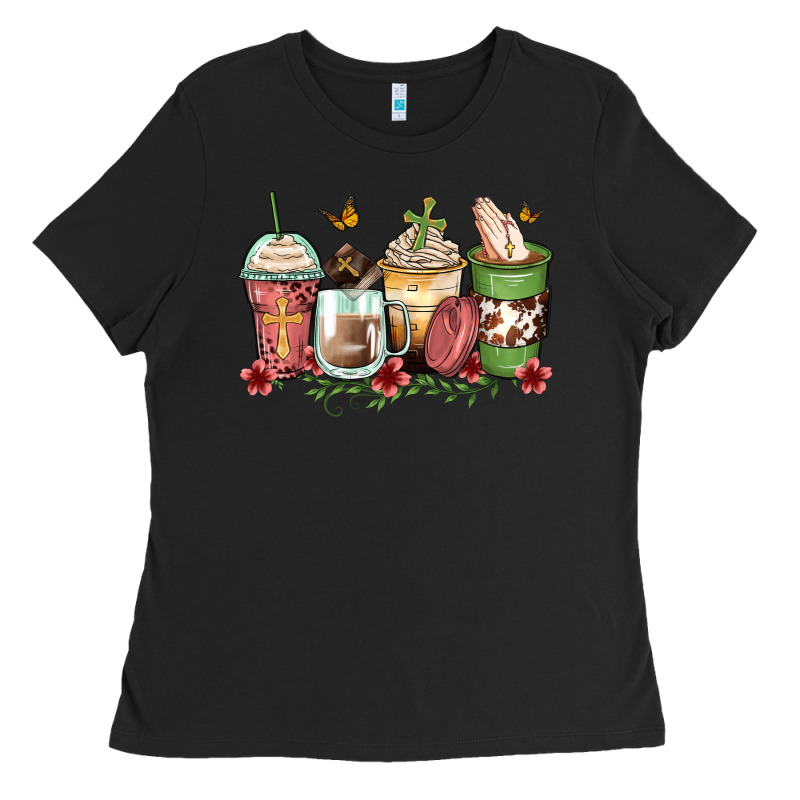 Faith Coffee Cups Ladies Tee by Zillion Design Studio | Teevron