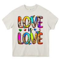 Cream love is love Heavy Core Tee - Zillion Design Studio