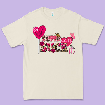 Cupid Can Suck It Valentine's Day Premium Tee Designed By Fadigitalartstudio