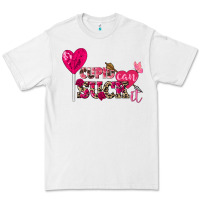 White cupid can suck it valentine's day Premium Tee - FaDigitalArtStudio