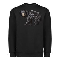 Black Sloth Bear Heavyweight Sweatshirt - LillyAllenDesigns