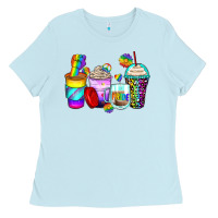 Baby Blue pride coffee cups Ladies Tee - Zillion Design Studio