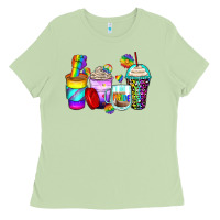 Matcha pride coffee cups Ladies Tee - Zillion Design Studio