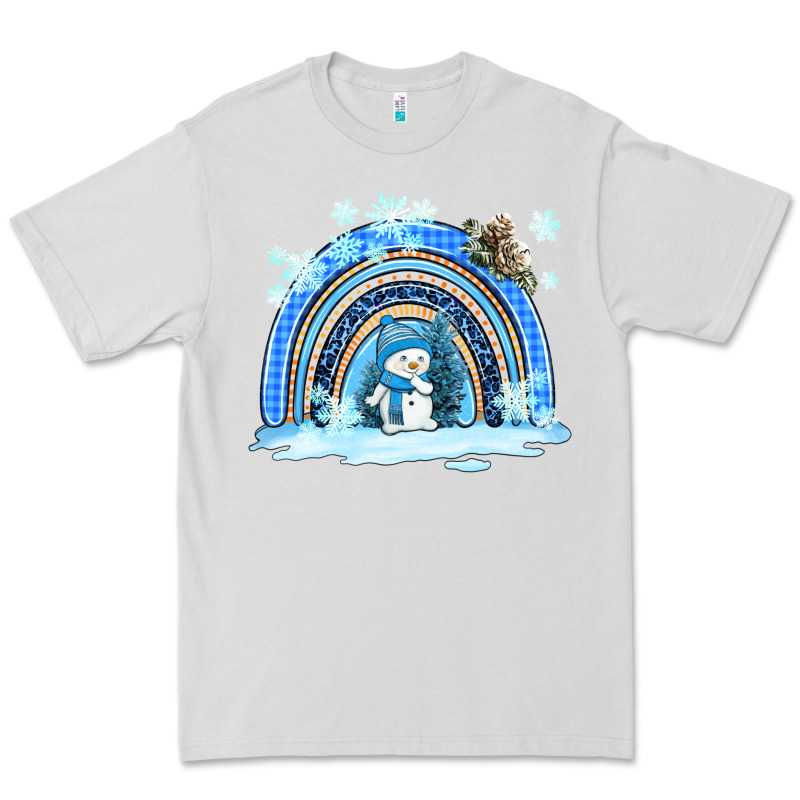 Winter   Rainbow And Snowman Premium Tee by AdoDesignShop | Teevron