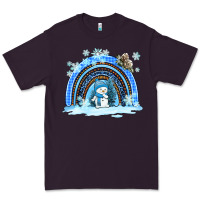 Plum winter   rainbow and snowman Premium Tee - AdoDesignShop