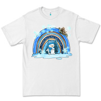 White winter   rainbow and snowman Premium Tee - AdoDesignShop