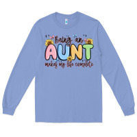 Colony Blue being an aunt makes my life complete Long Sleeve Tee - MaliasSmallBusiness