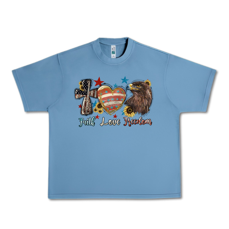 Faith Love Freedom Usa Urban Heavy Tee by NancyCooperArtShop | Teevron