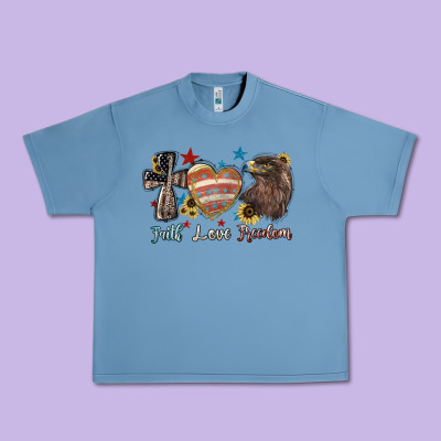 Faith Love Freedom Usa Urban Heavy Tee Designed By Nancycooperartshop