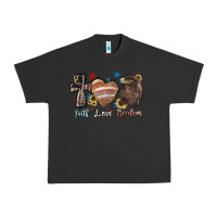 Pigment Black faith love freedom usa Urban Heavy Tee - NancyCooperArtShop
