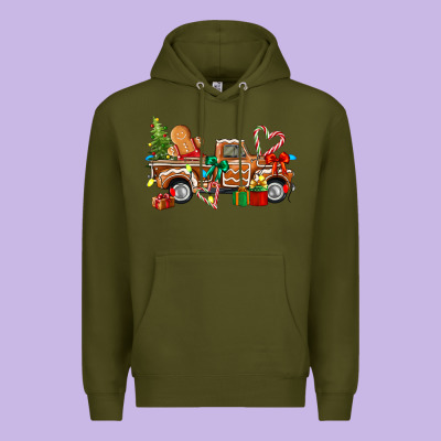 Gingerbread Truck Premium Hoodie Designed By Texasbilliewilder