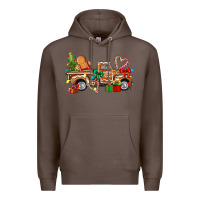 Coffee gingerbread truck Premium Hoodie - texasbilliewilder