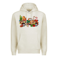 Oatmeal Heather gingerbread truck Premium Hoodie - texasbilliewilder