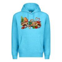 Ocean Blue gingerbread truck Premium Hoodie - texasbilliewilder