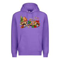 Purple gingerbread truck Premium Hoodie - texasbilliewilder