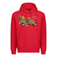 Red gingerbread truck Premium Hoodie - texasbilliewilder