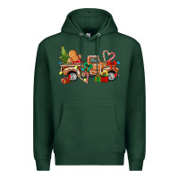 Sports Green gingerbread truck Premium Hoodie - texasbilliewilder