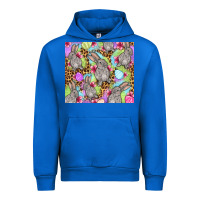 Cobalt Easter bunnys eggs Urban Hoodie - OliviaCreatesArt