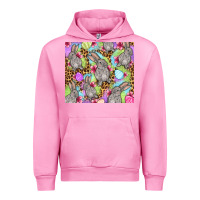 Fuchsia Pink Easter bunnys eggs Urban Hoodie - OliviaCreatesArt