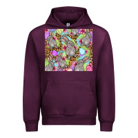 Mauve Wine Easter bunnys eggs Urban Hoodie - OliviaCreatesArt
