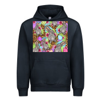 Navy Easter bunnys eggs Urban Hoodie - OliviaCreatesArt
