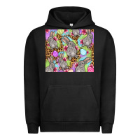 Pigment Black Easter bunnys eggs Urban Hoodie - OliviaCreatesArt