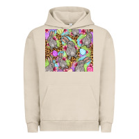Pigment French Oak Easter bunnys eggs Urban Hoodie - OliviaCreatesArt