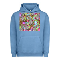 Pigment Pebble Blue Easter bunnys eggs Urban Hoodie - OliviaCreatesArt