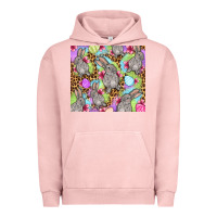 Pigment Salmon Easter bunnys eggs Urban Hoodie - OliviaCreatesArt
