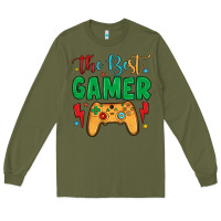Army Green the best gamer Long Sleeve Tee - JahusDesignShop