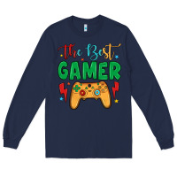 Navy the best gamer Long Sleeve Tee - JahusDesignShop