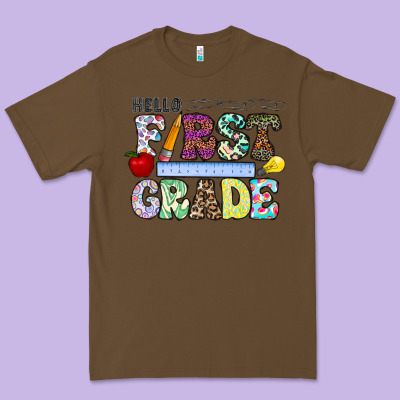 Hellofirstgrade Premium Tee Designed By Cowhidedigitalart