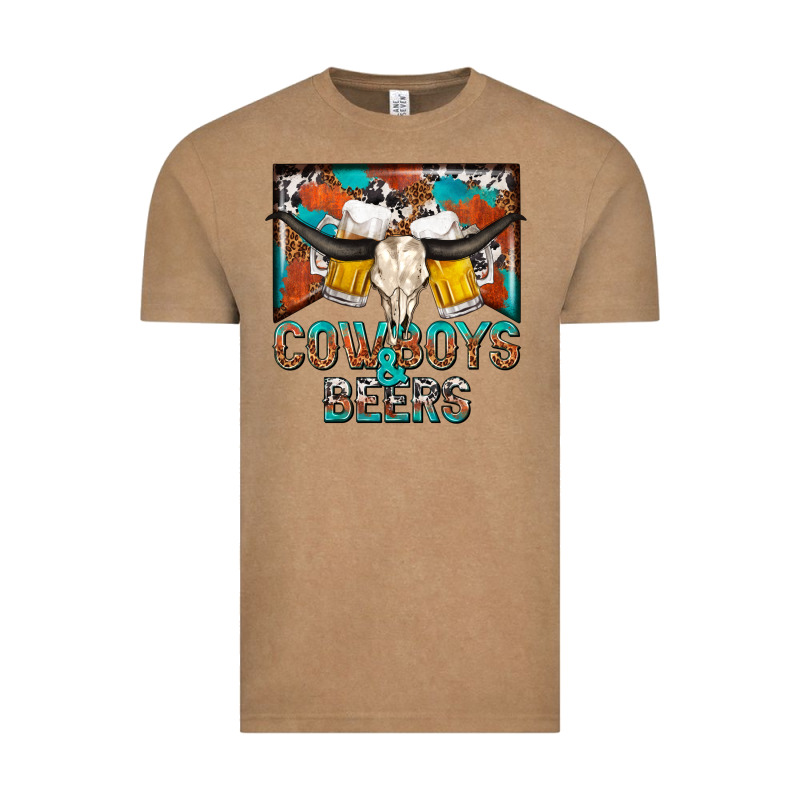 Cowboys And Beers Vintage Tee by NancyCooperArtShop | Teevron