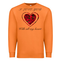 I Love You With All My Heart Premium Sweatshirt | Teevron