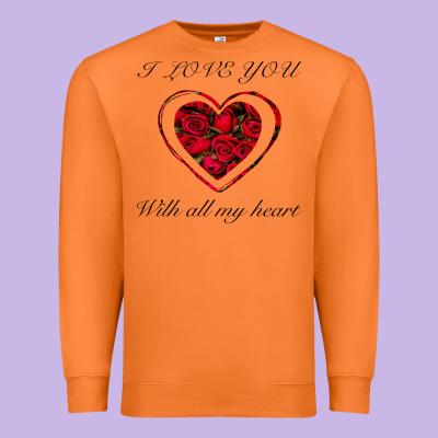I Love You With All My Heart Premium Sweatshirt Designed By Bettercallsaul